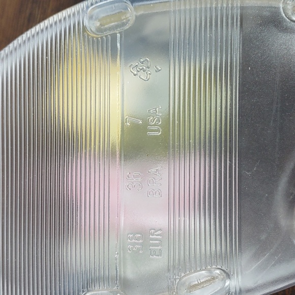 Clear Jelly Slides w/Flower Trimmed Band - Picture 7 of 7